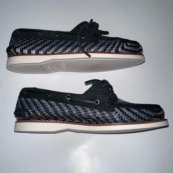 Sperry Size Women's 6.5 Black Woven Boat Shoe - Picture 3 of 6